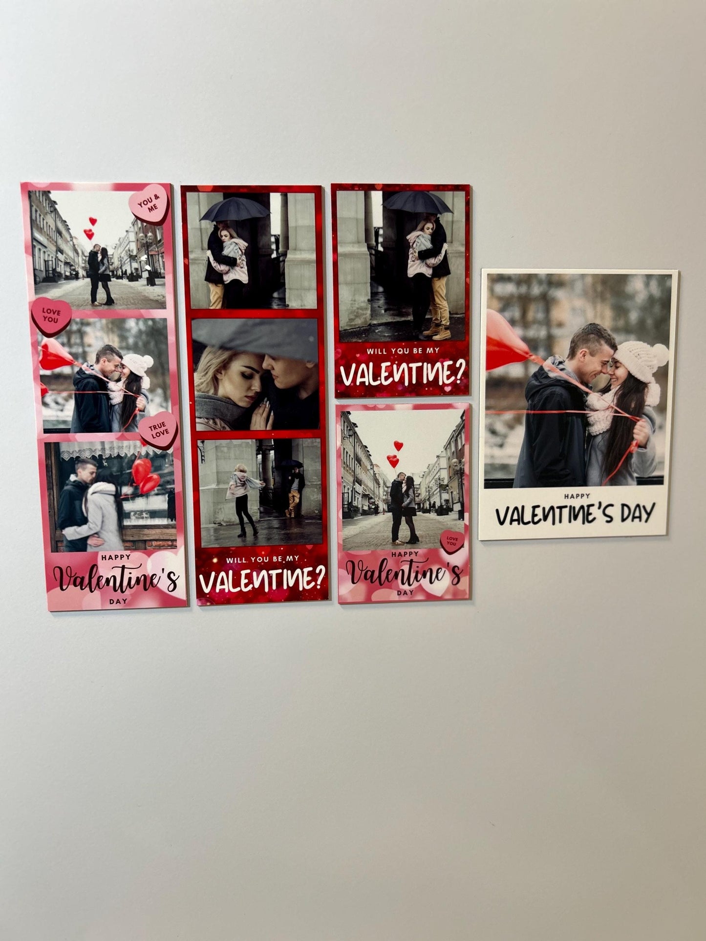 Valentine’s Day Custom Magnetic Photo Strips, Photo Magnet, Photobooth, Custom Photos, Valentine Gift, Photostrip, Polaroid, Polaroid Photo