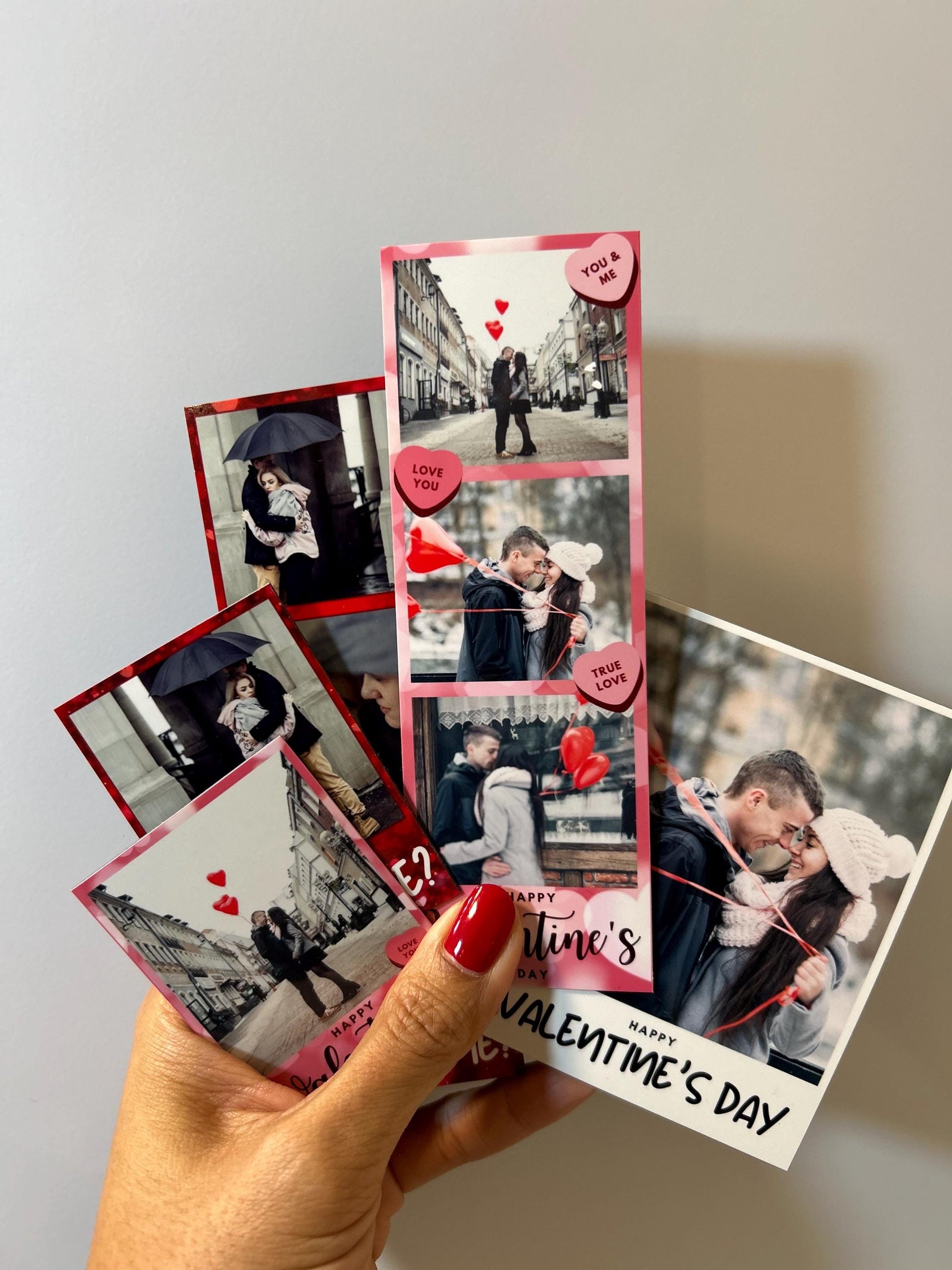 Valentine’s Day Custom Magnetic Photo Strips, Photo Magnet, Photobooth, Custom Photos, Valentine Gift, Photostrip, Polaroid, Polaroid Photo