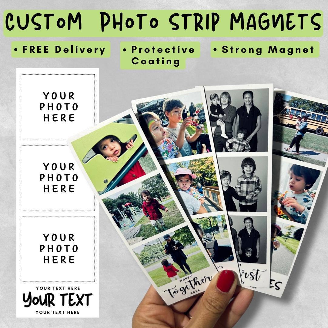 Custom Photo Strips Magnets, Photo Magnet, Photobooth, Custom Photos, Custom Photostrips, Photostrip Photo Magnetic, Gift Idea, Polaroid