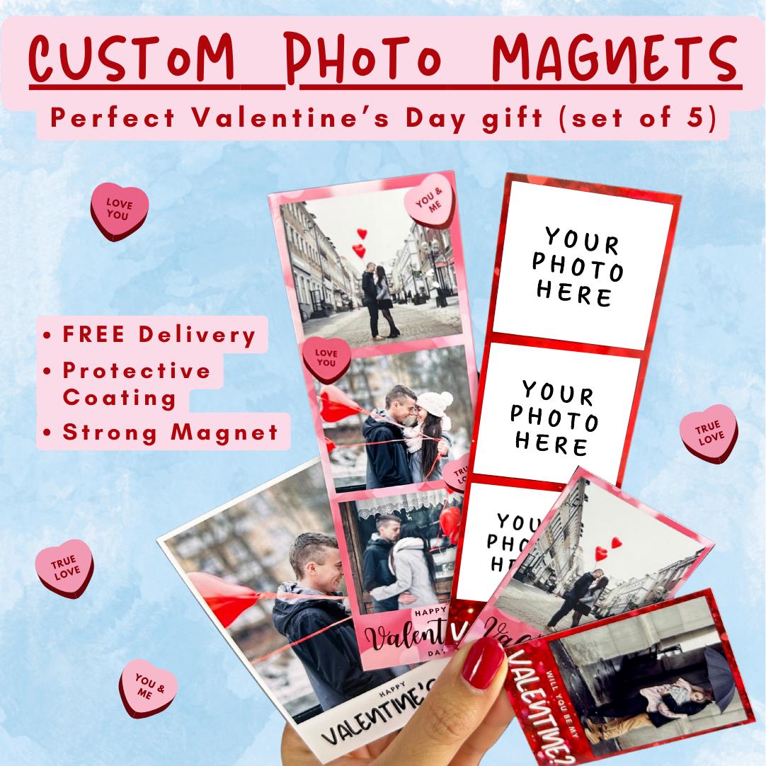 Valentine’s Day Custom Magnetic Photo Strips, Photo Magnet, Photobooth, Custom Photos, Valentine Gift, Photostrip, Polaroid, Polaroid Photo