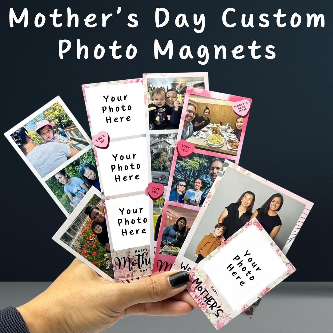 Personalized Mother's Day Gift, Custom Photo Magnets, Polaroid, Gift Idea, Custom Picture Print Magnets, Mothers Day Photo Magnet