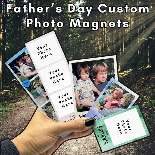 Personalized Father's Day Gift, Custom Photo Magnets, Polaroid, Gift Idea, Custom Picture Print Magnets, Fathers Day Photo Magnet